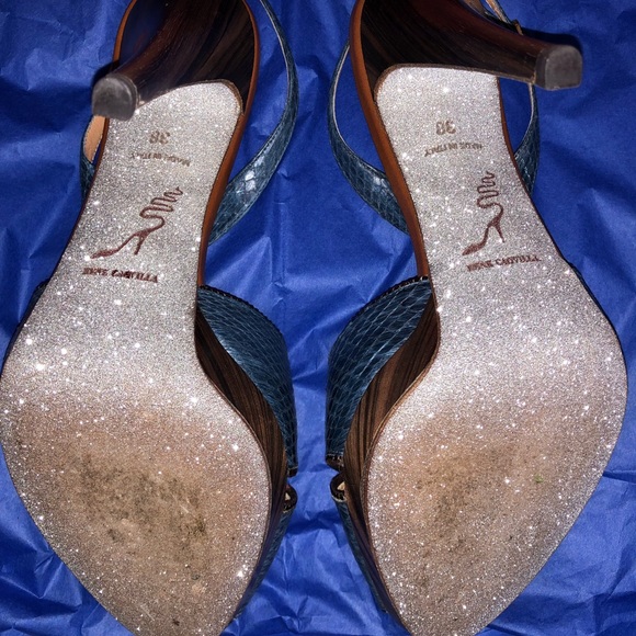 Rene Caovilla Slingback Sandal - Sparkle Bottom - Picture 10 of 12